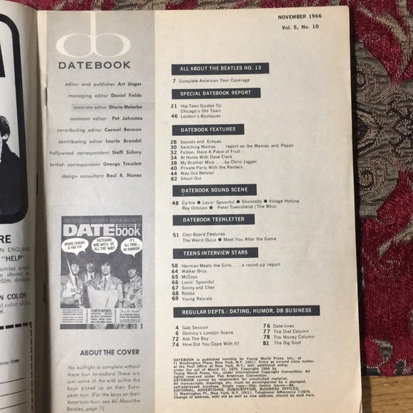 Vintage November 1966 Datebook - Picture 3 of 4